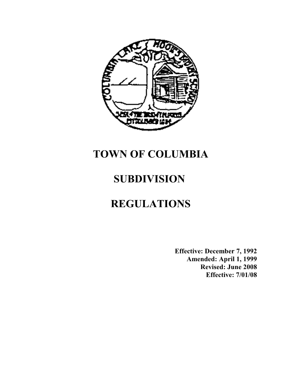 Town of Columbia Planning and Zoning Commision