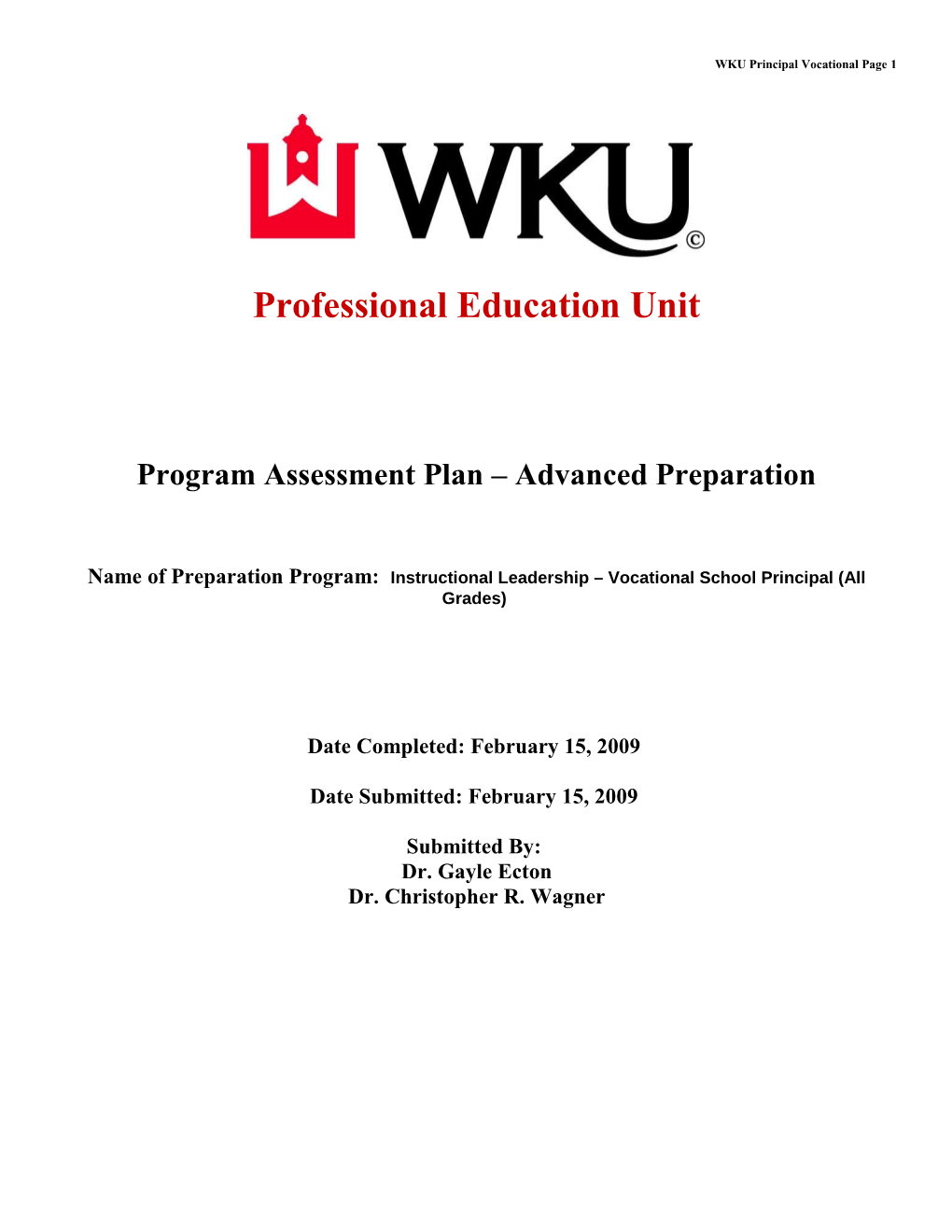 WKU Principal Vocational Page 1