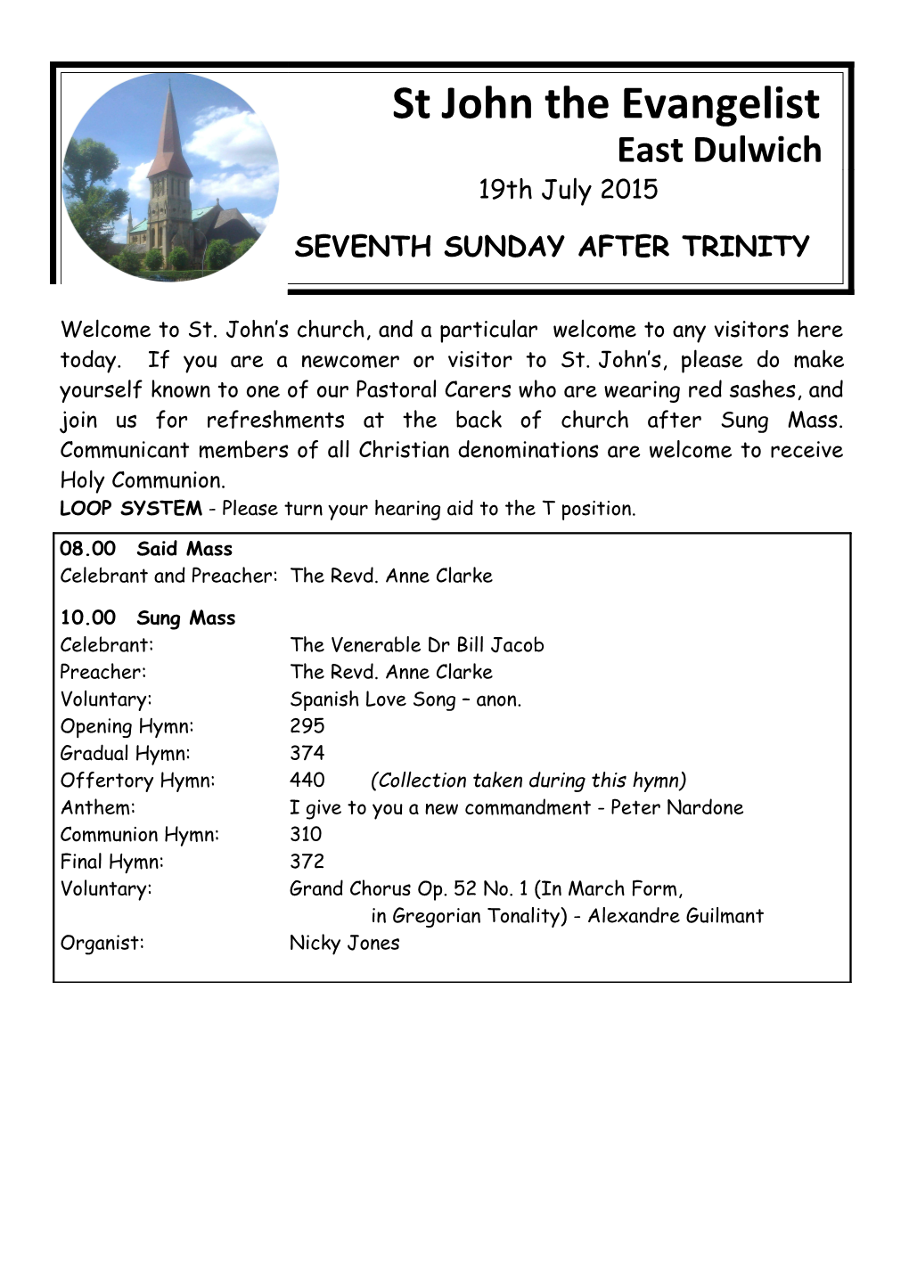 Seventh Sunday After Trinity