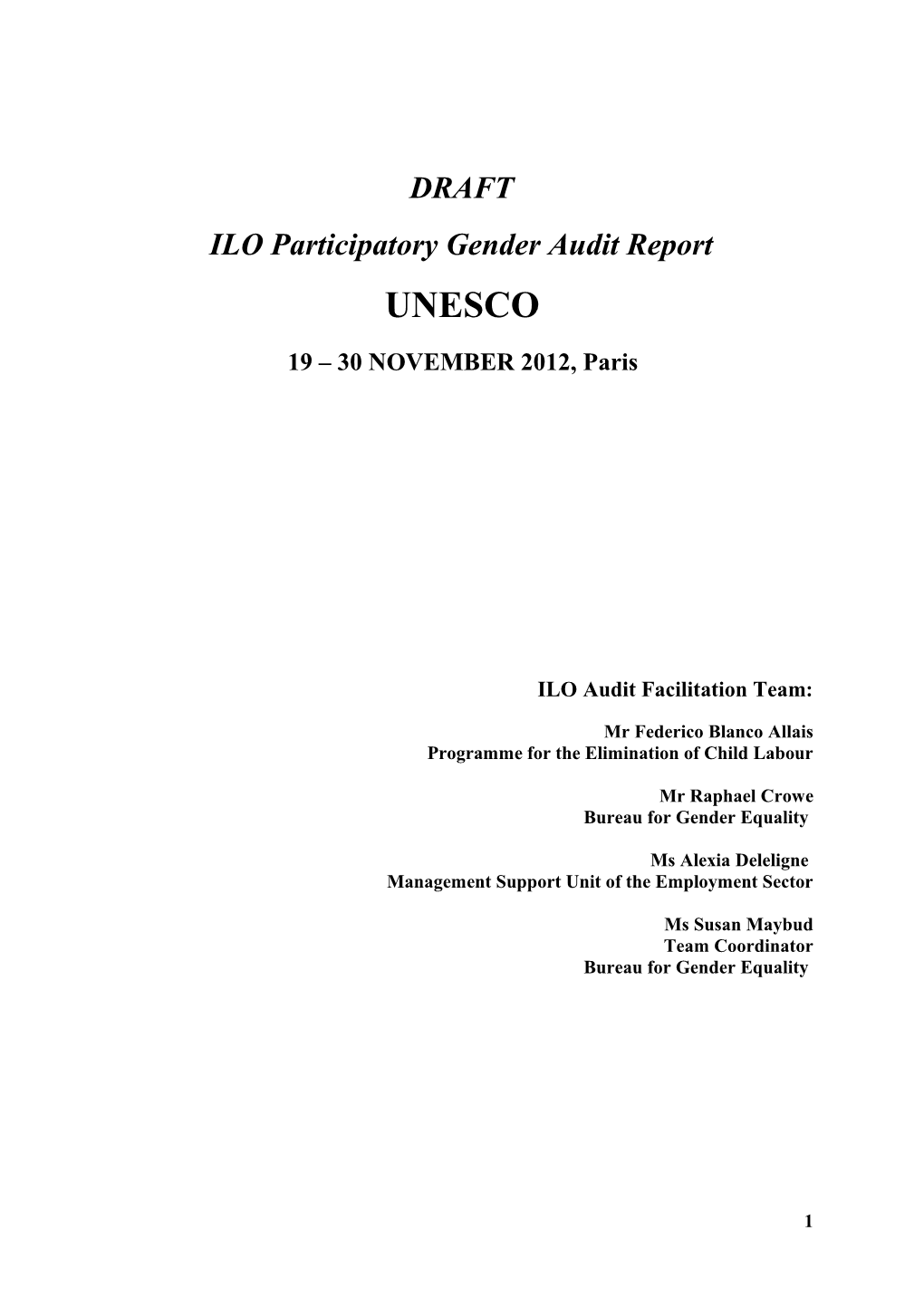 ILO Participatory Gender Audit Report