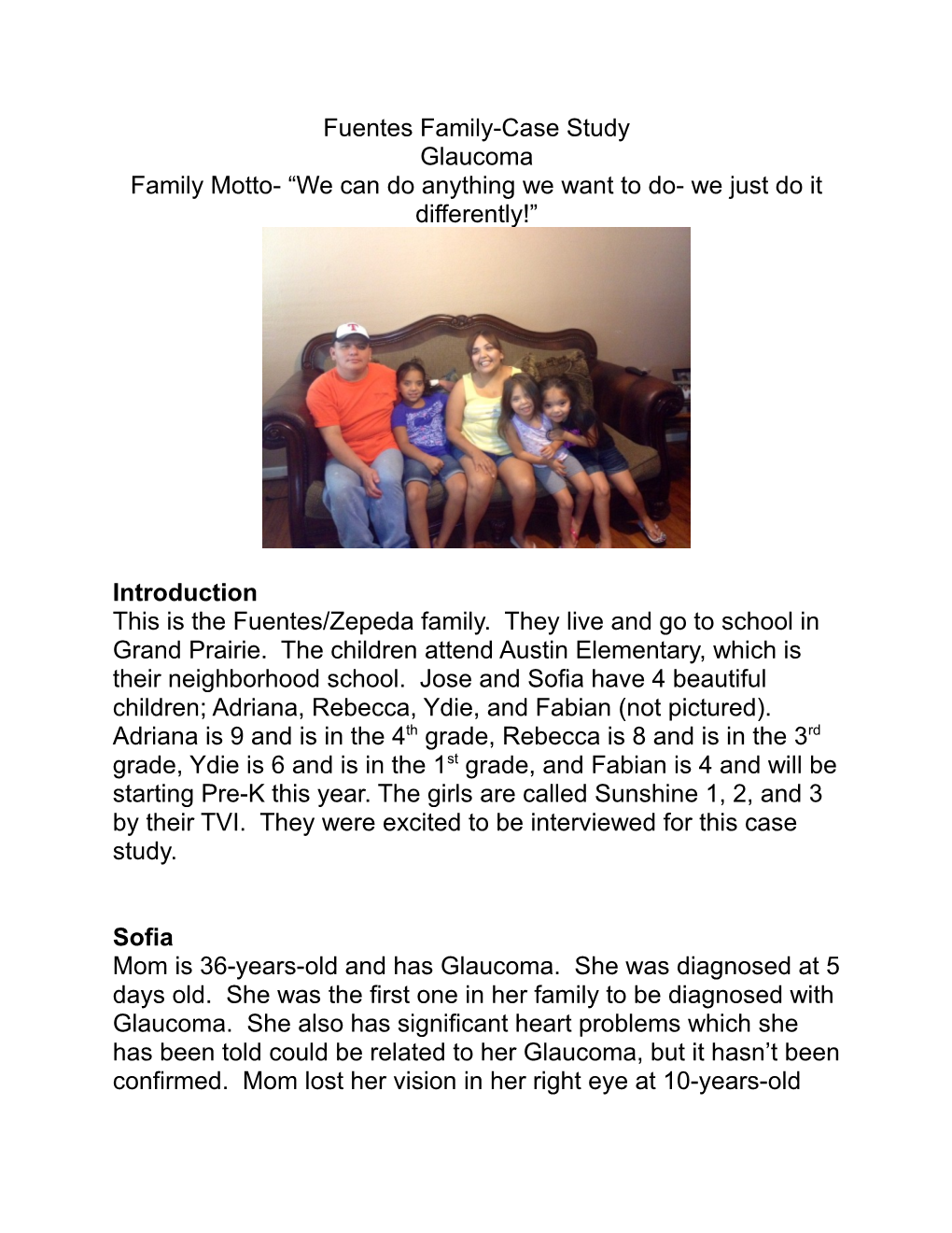 Fuentes Family-Case Study