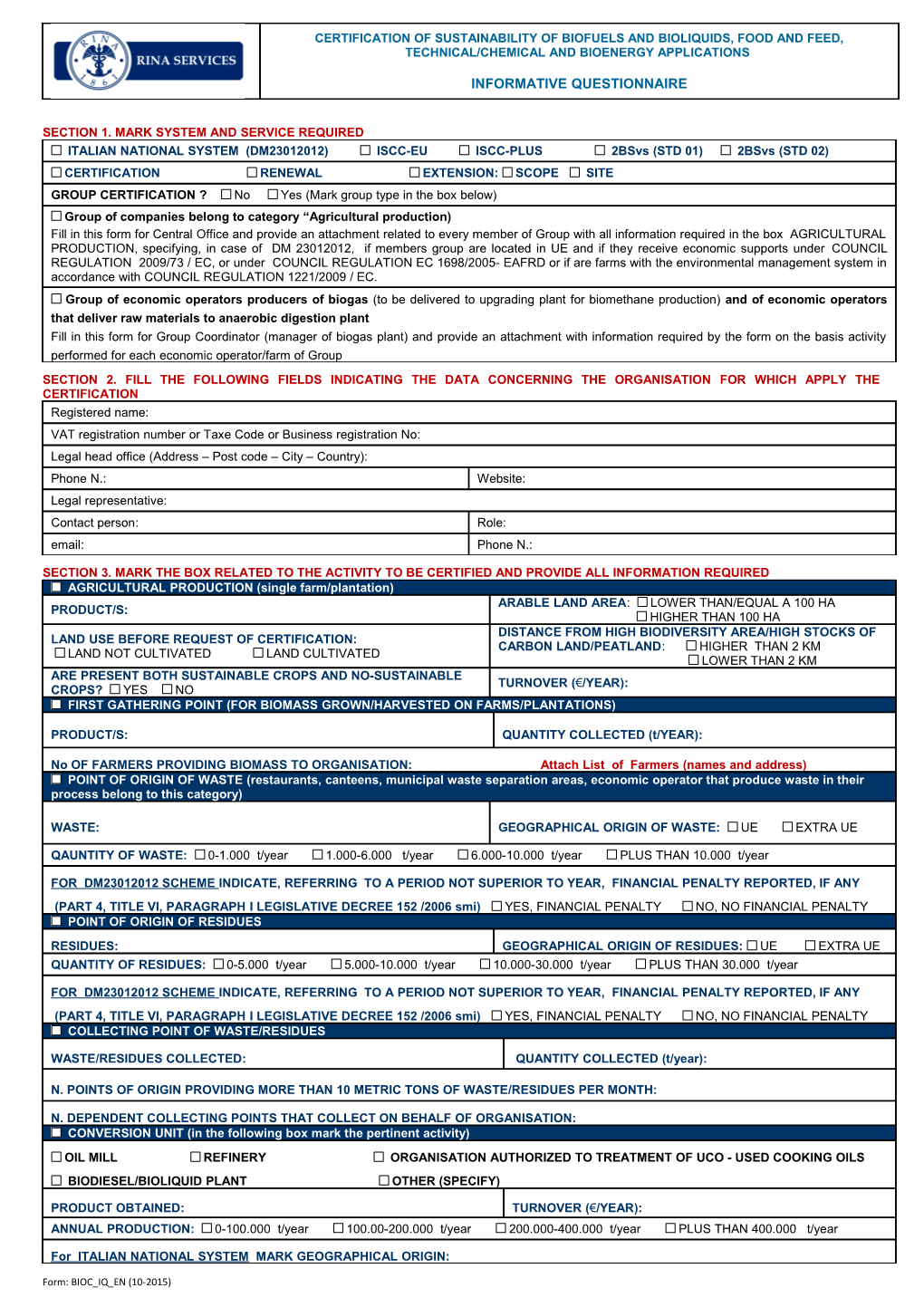 Section 1. Mark System and Service Required