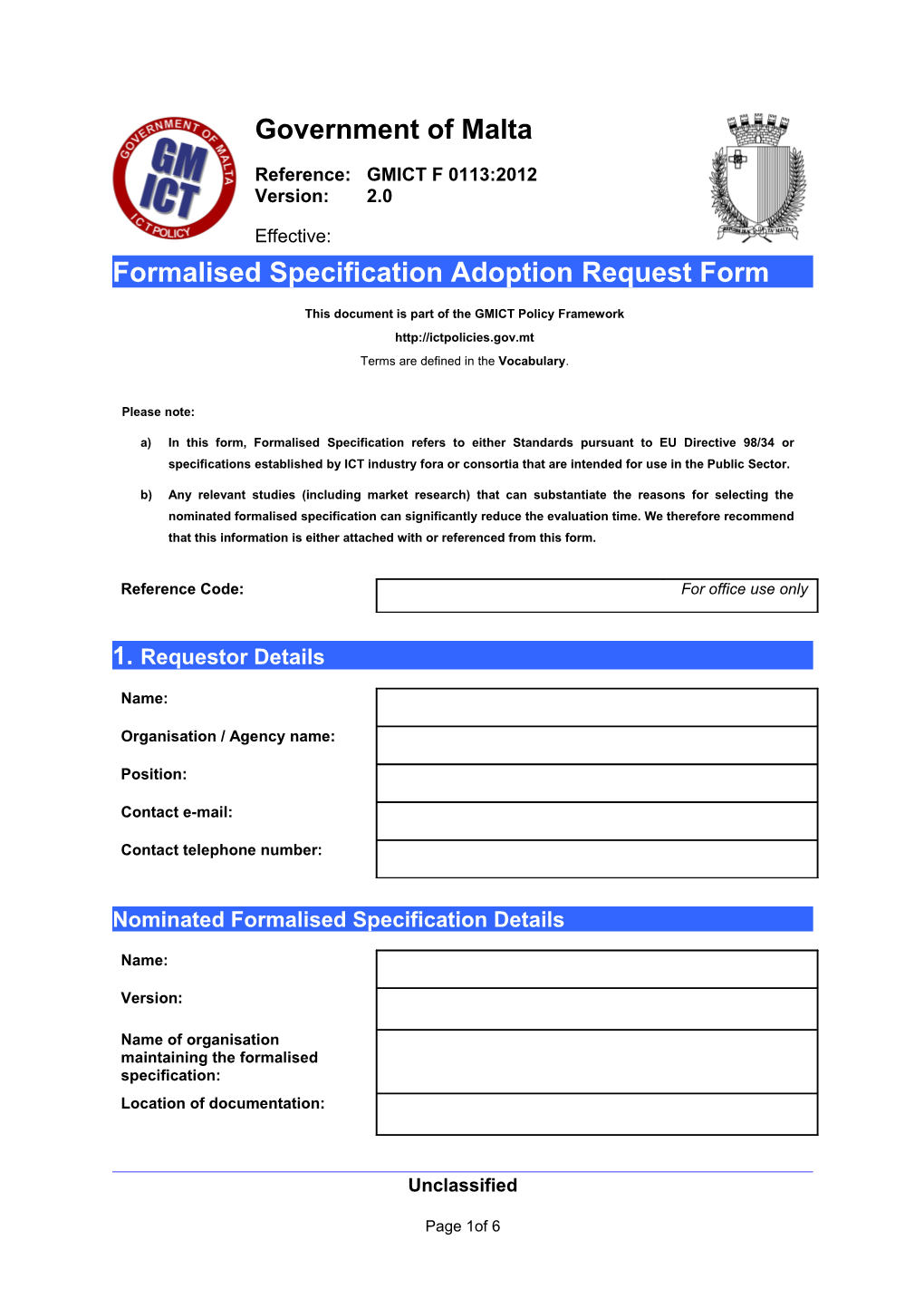 Formalised Specification Adoption