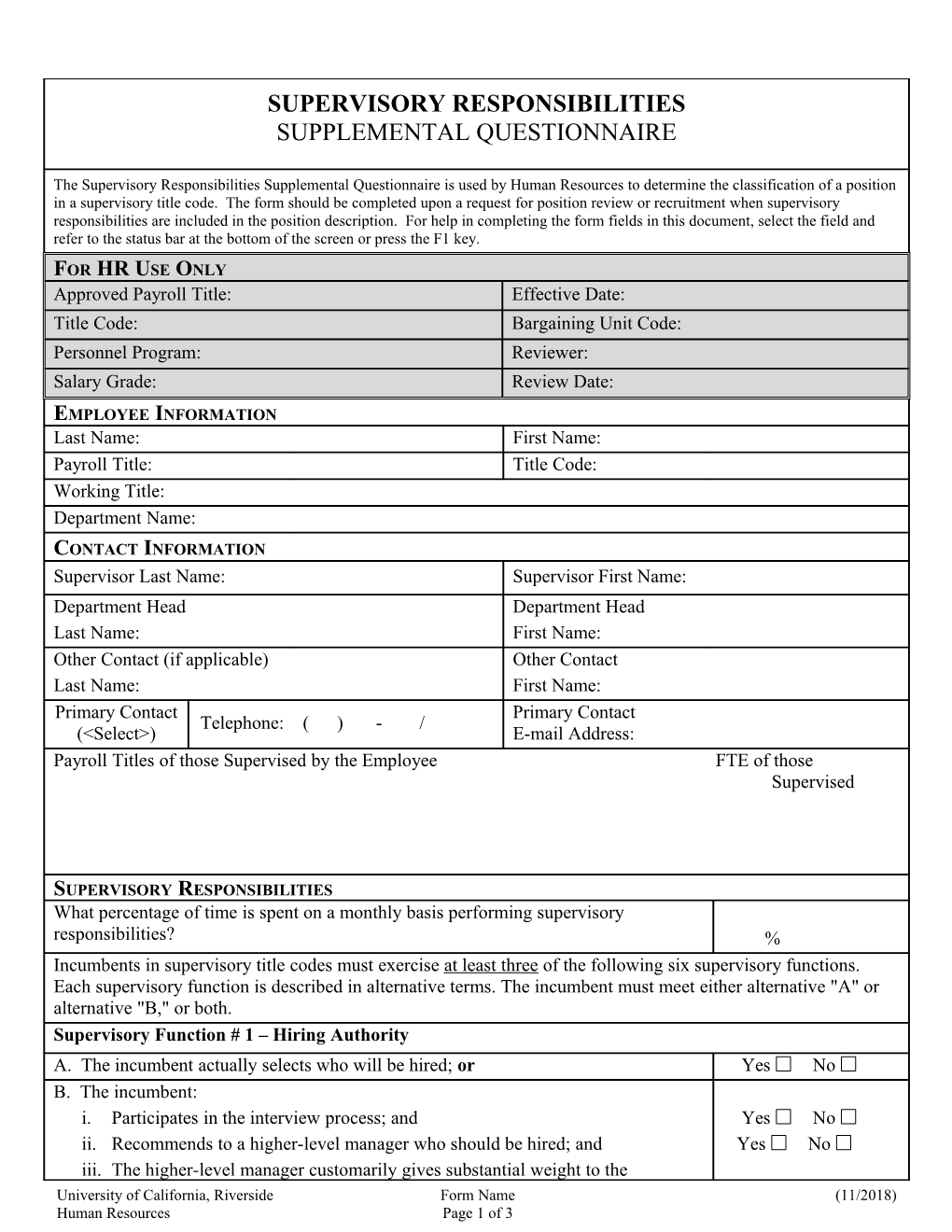 Online Form Template