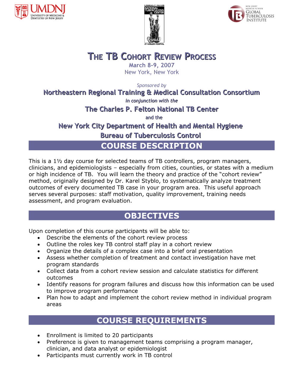 The TB Cohort Review Process