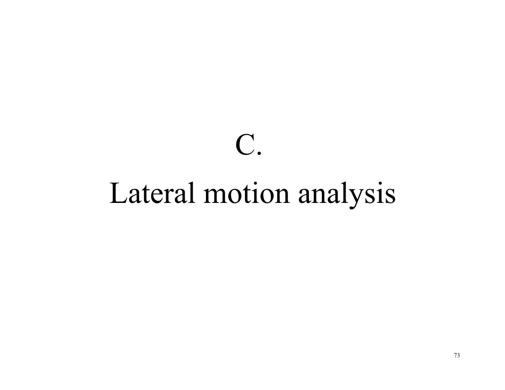 Governing Equation Set of Lateral Motion