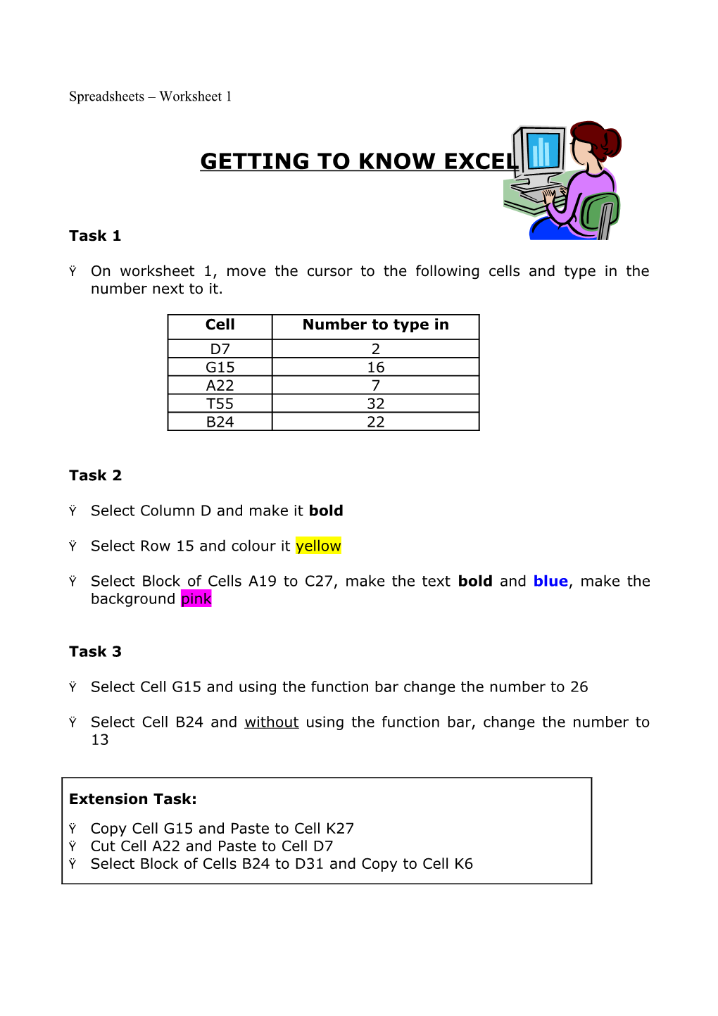 Getting to Know Excel