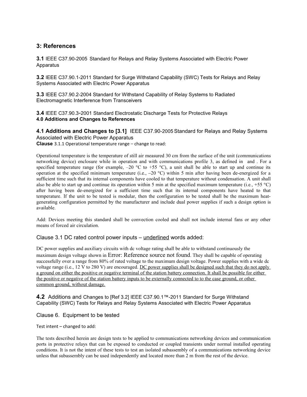 3.1 IEEE C37.90-2005 Standard for Relays and Relay Systems Associated with Electric Power