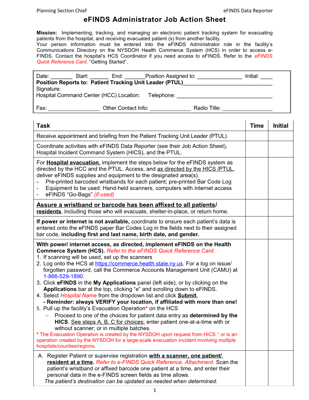 Planning Section Chiefefinds Data Reporter