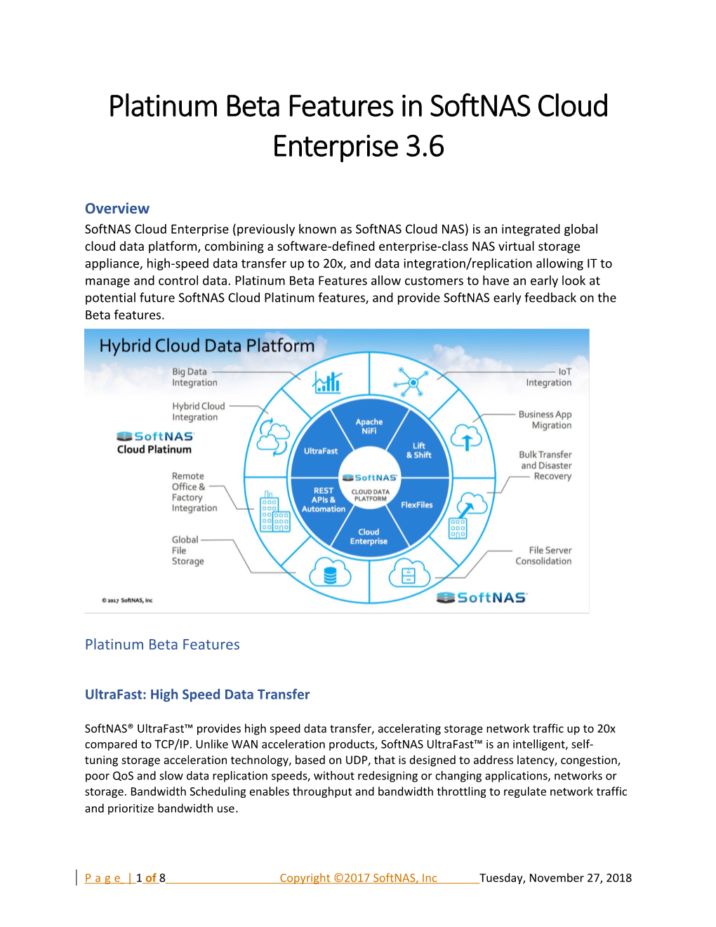 Softnas Cloud Enterprise 3.6 Platinum Beta Features