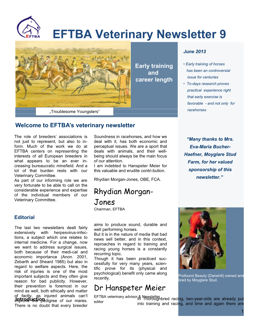 EFTBA Veterinary Newsletter 9