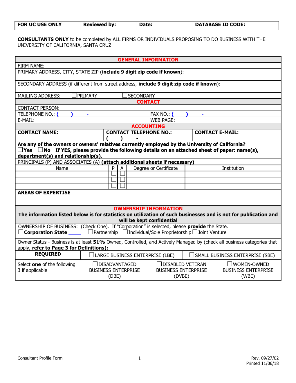 Consultant Profile Form Mail