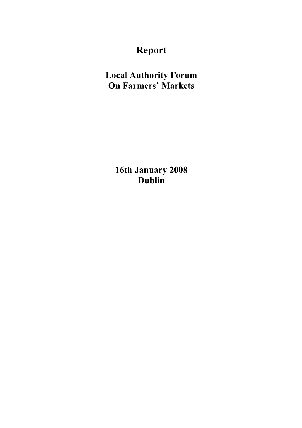 Local Authority Forum