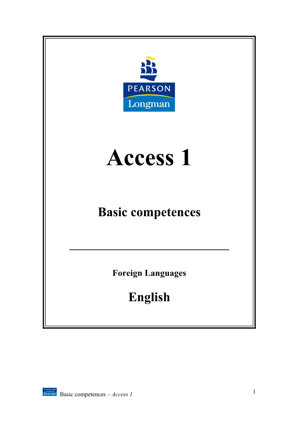 Basic Competences ______ Foreign Languages