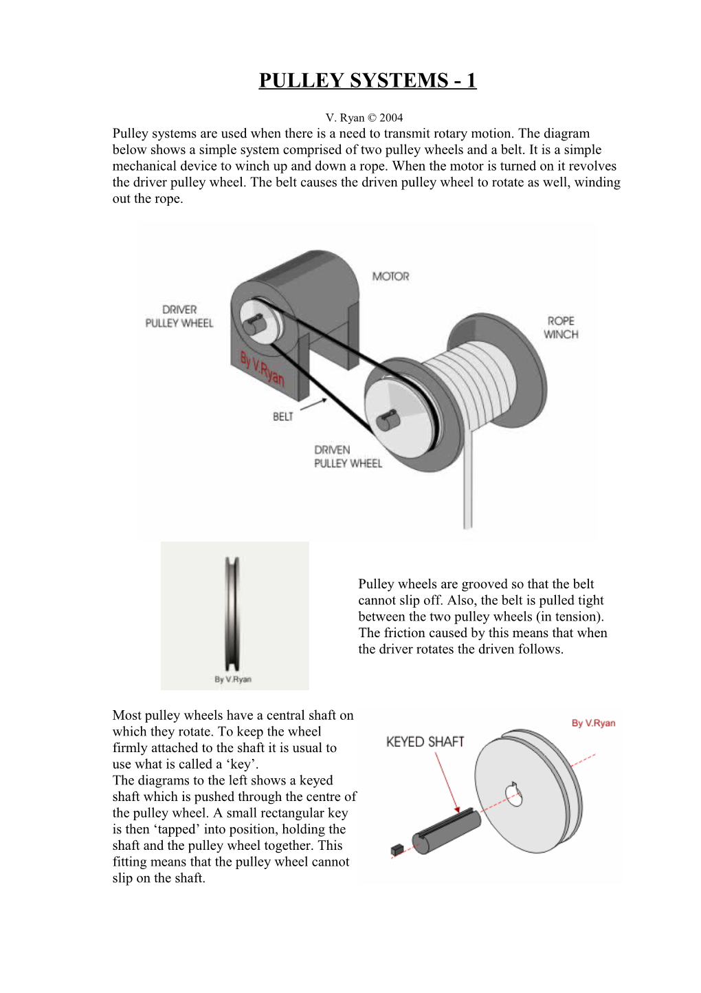 Pulley Systems - Velocity Ratio - 1