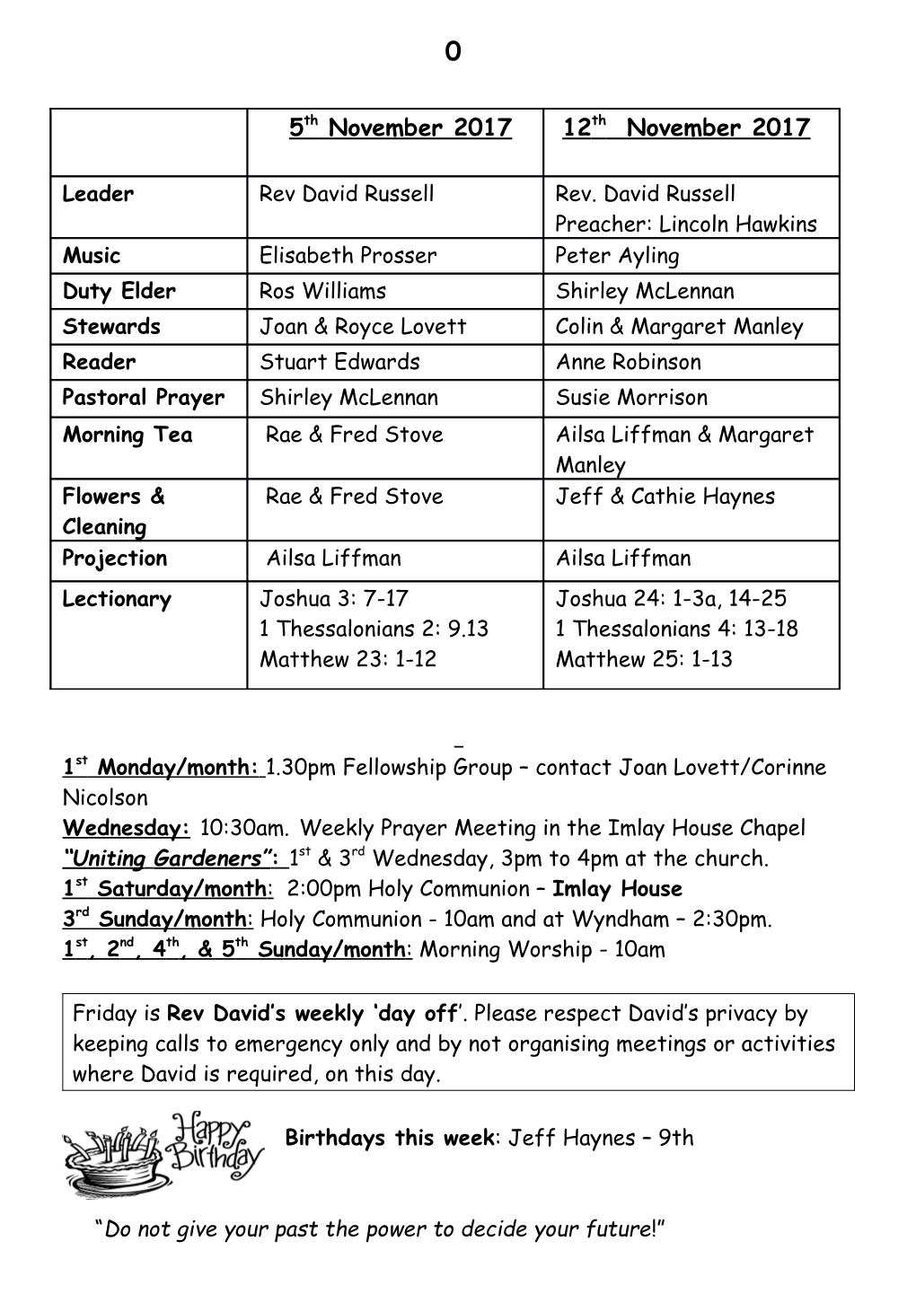 1Stsaturday/Month: 2:00Pm Holy Communion Imlay House