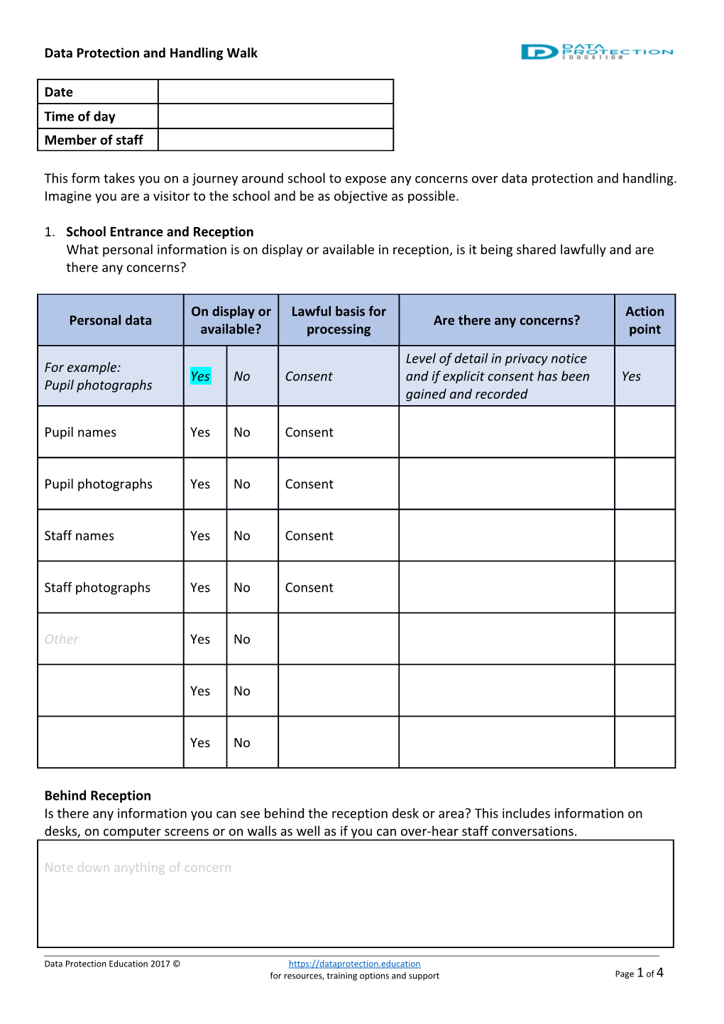 Data Protection and Handling Walk