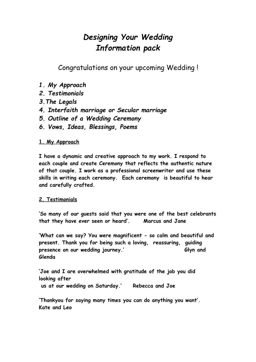 Designing Your Wedding