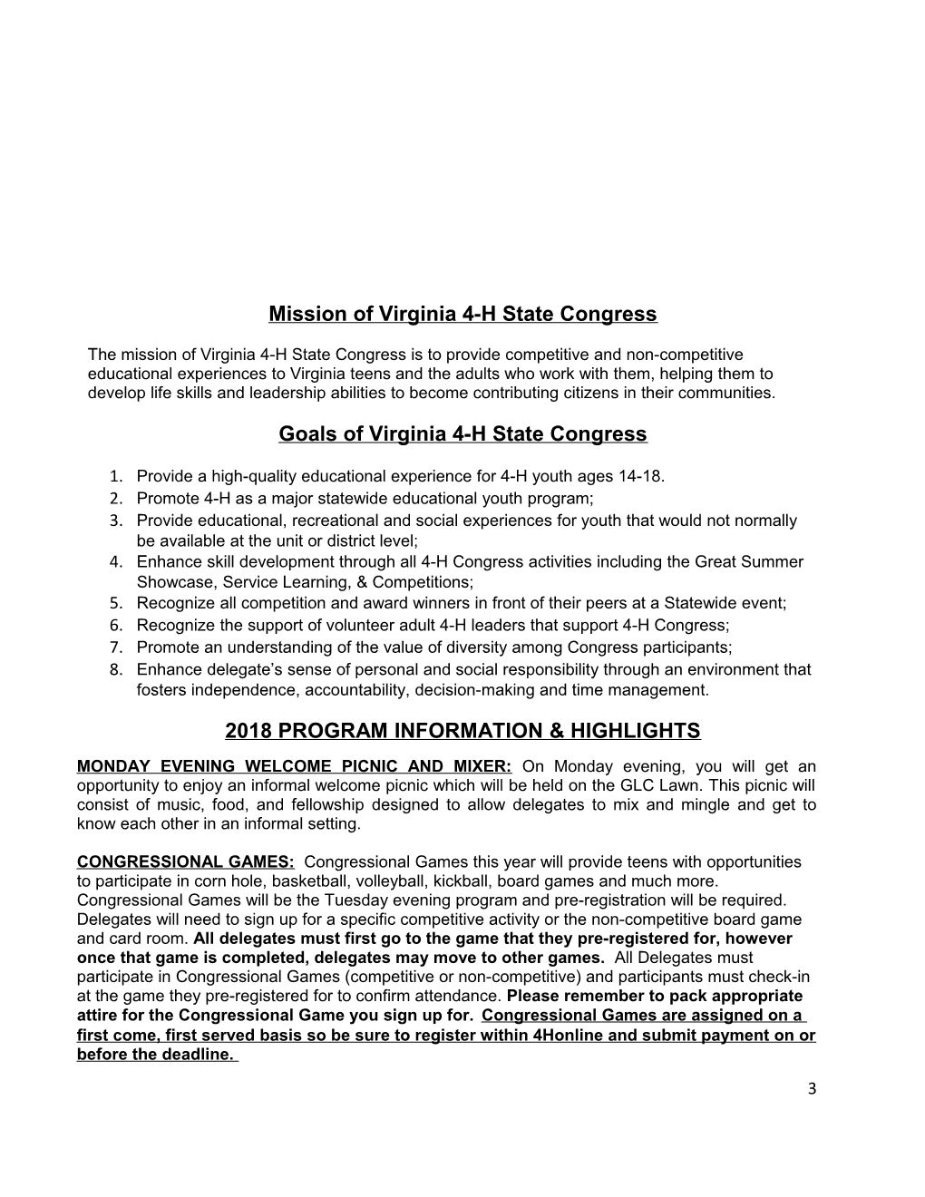 State 4-H Congress 2018