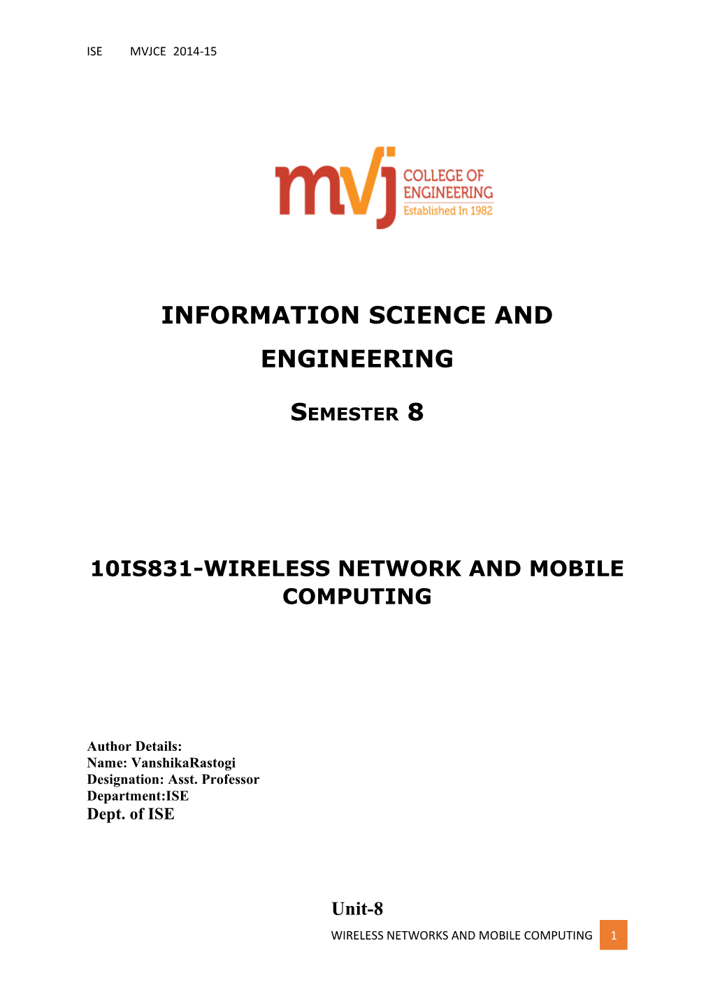 Information Science and Engineering