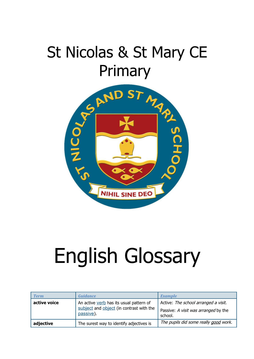 St Nicolas & St Mary CE Primary