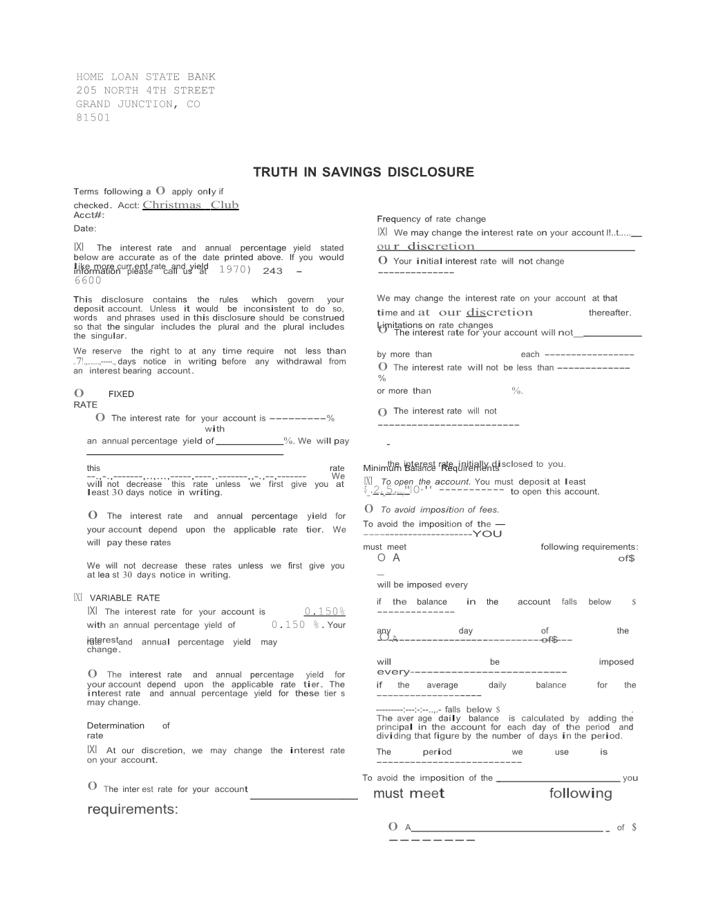 Lxi the Interestrate and Annual Percentageyield Stated Belowareaccurateasofthe Dateprintedabove