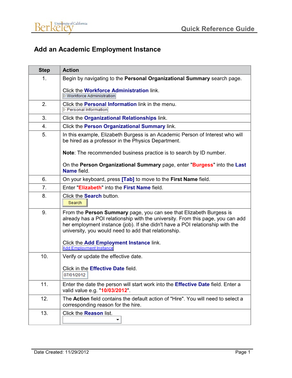 Add an Academic Employment Instance