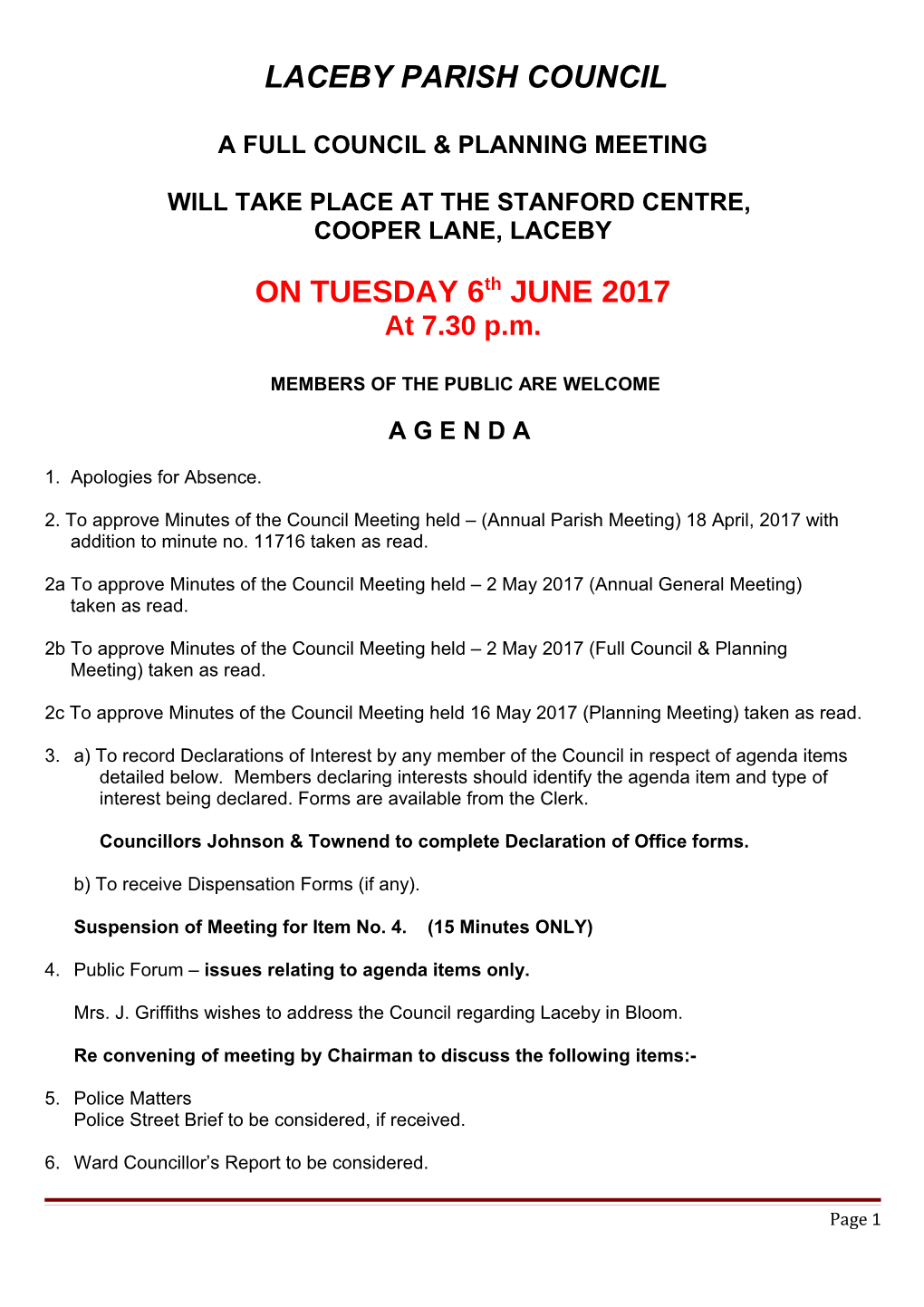 Laceby Parish Council