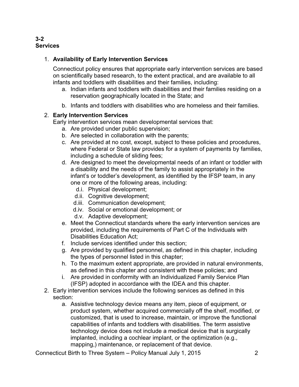 Chapter 3: Early Intervention Services
