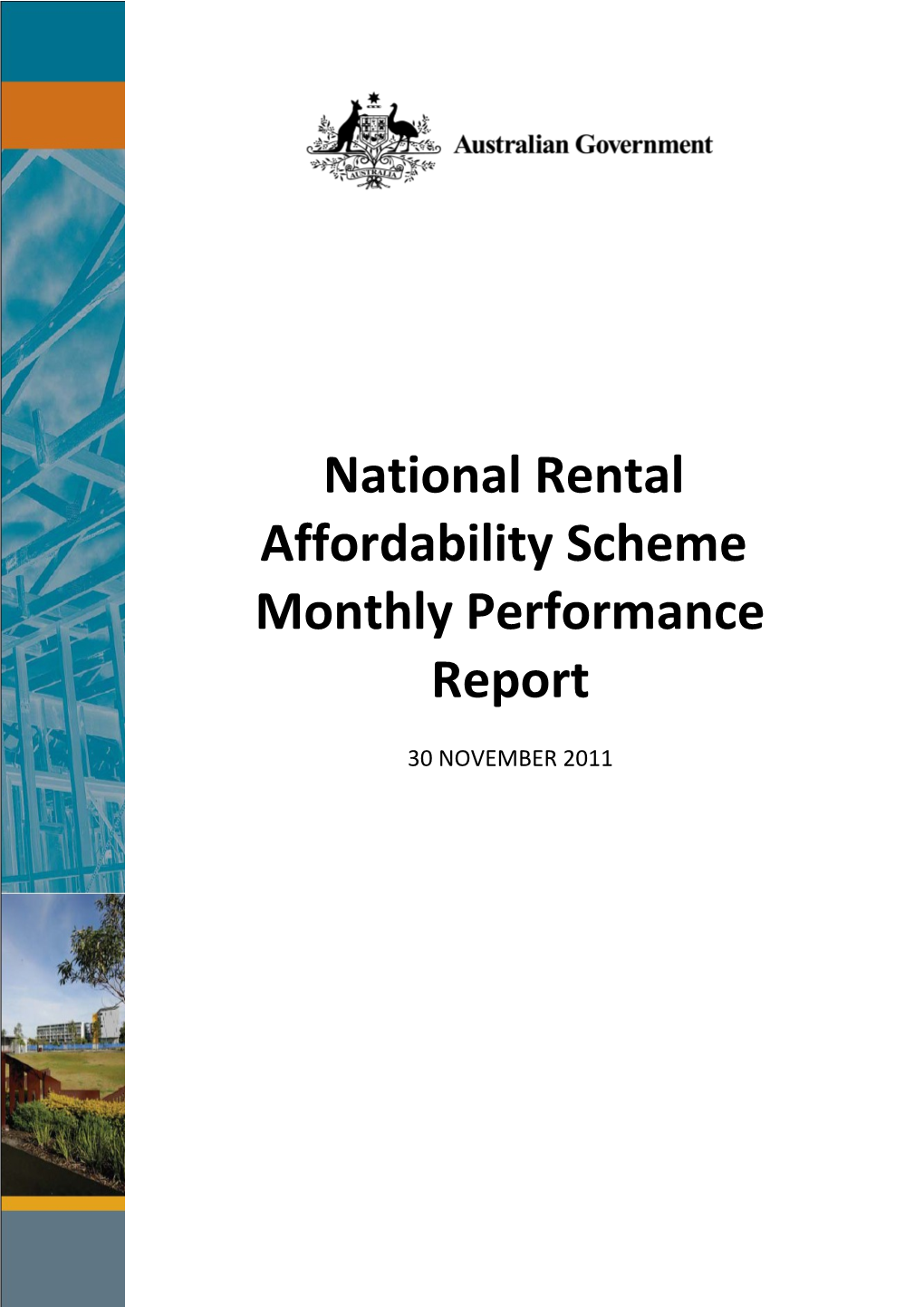 National Rental Affordability Scheme Performance Report - November 2011