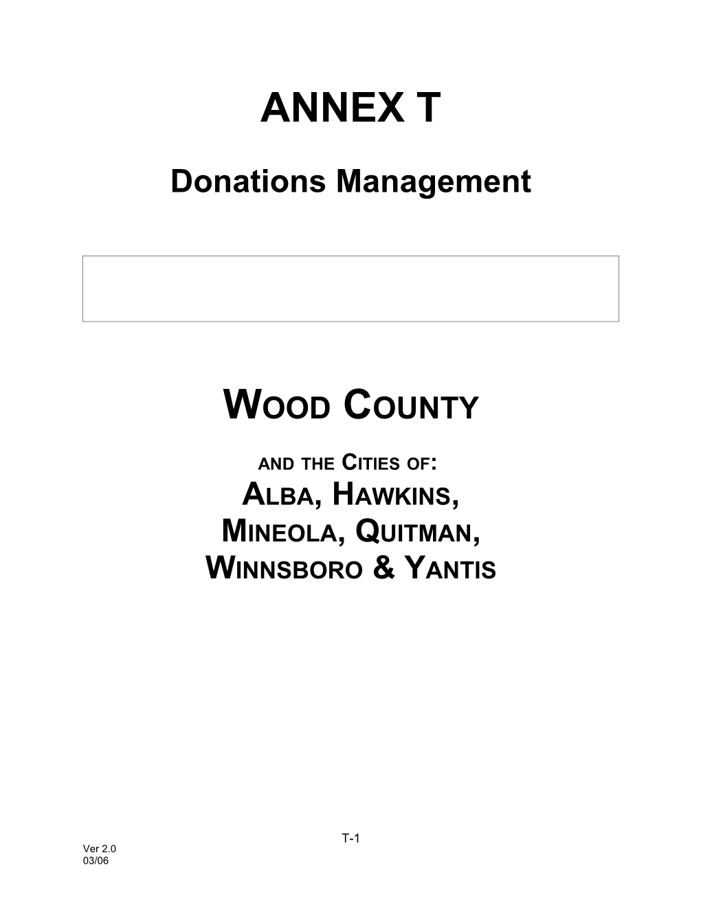 ANNEX T - Donations Mgmt
