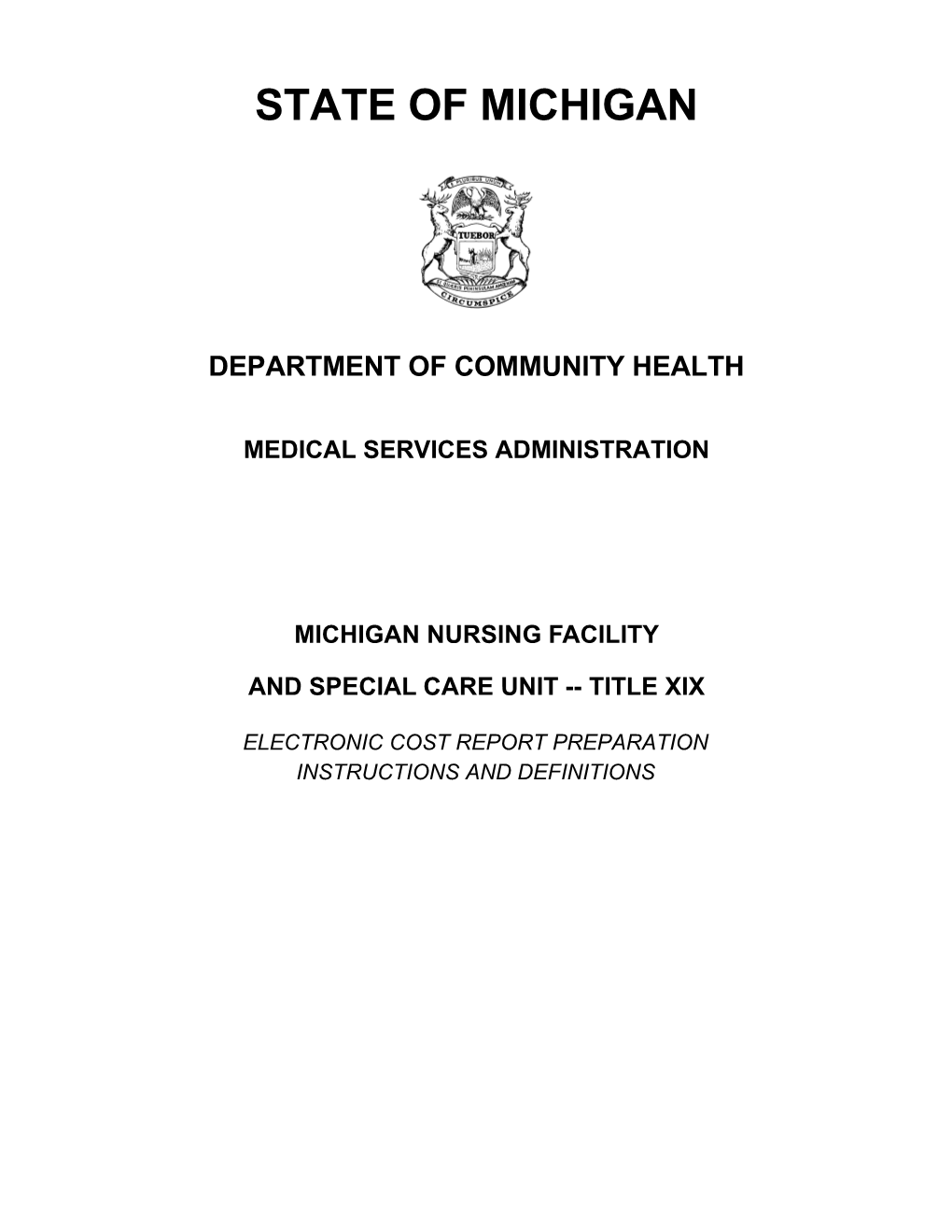 Michigan Nursing Facility and Special Care Unit - Title Xix