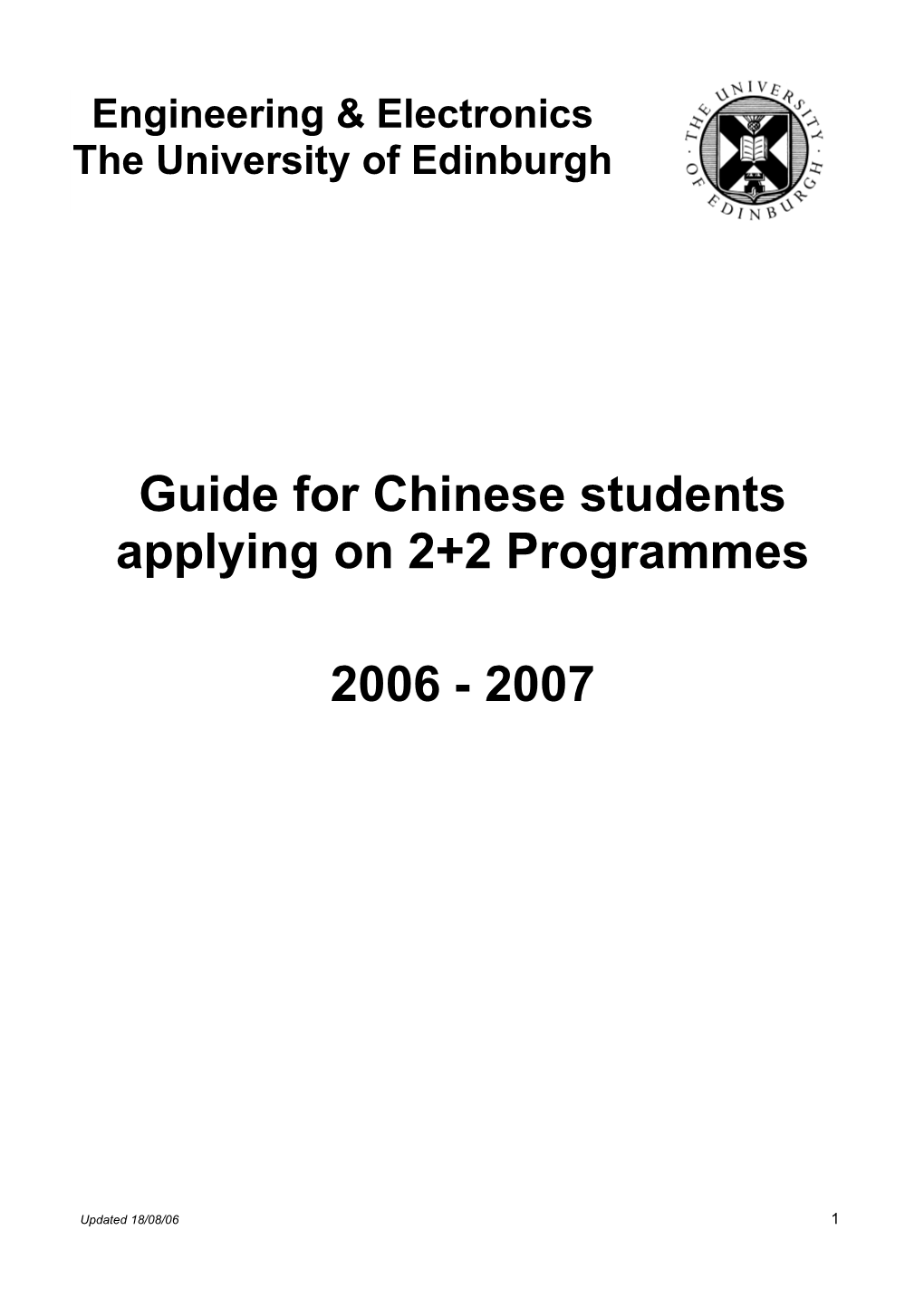 Guide for Chinese Students
