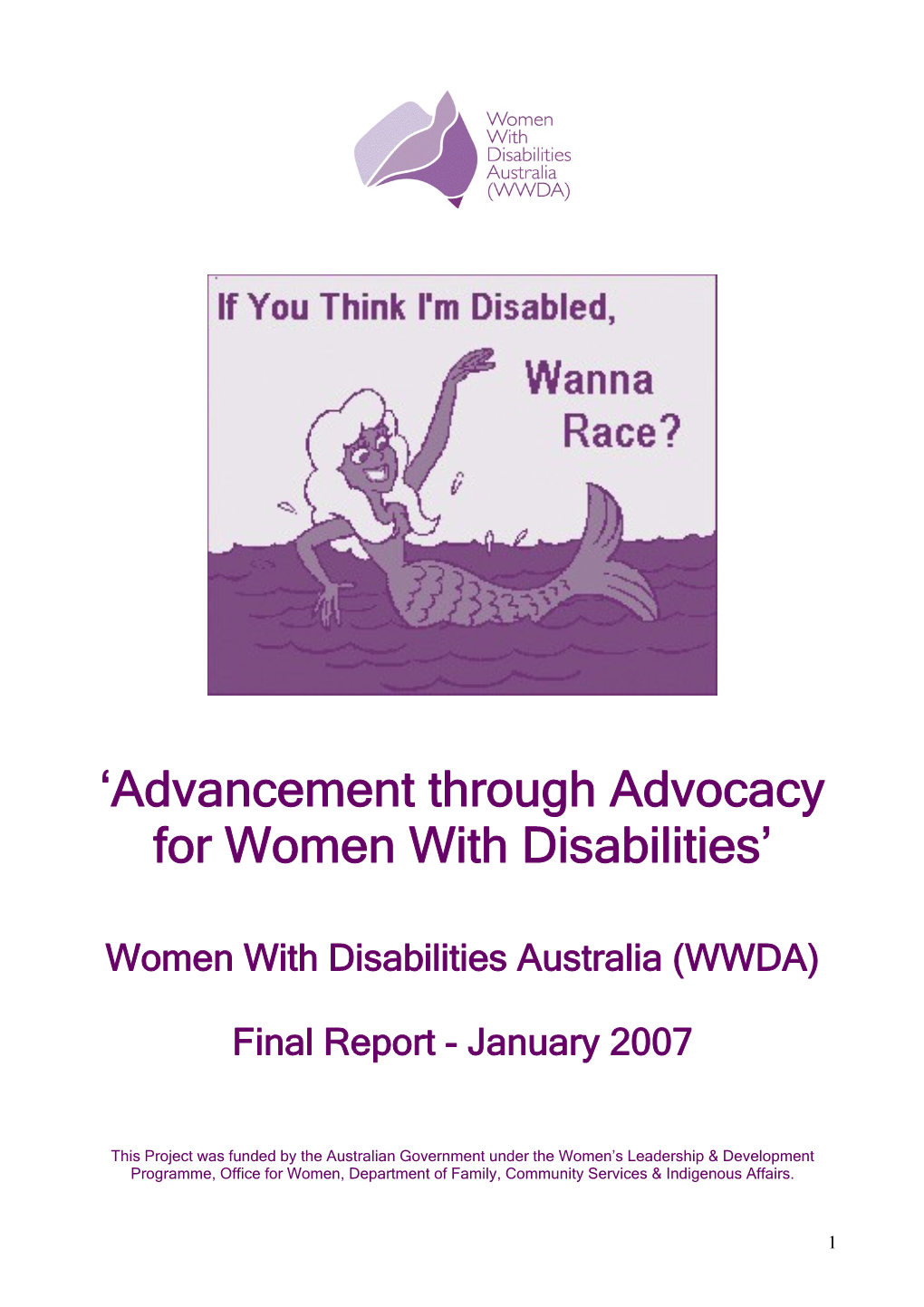 Advancement Through Advocacy for Women with Disabilities