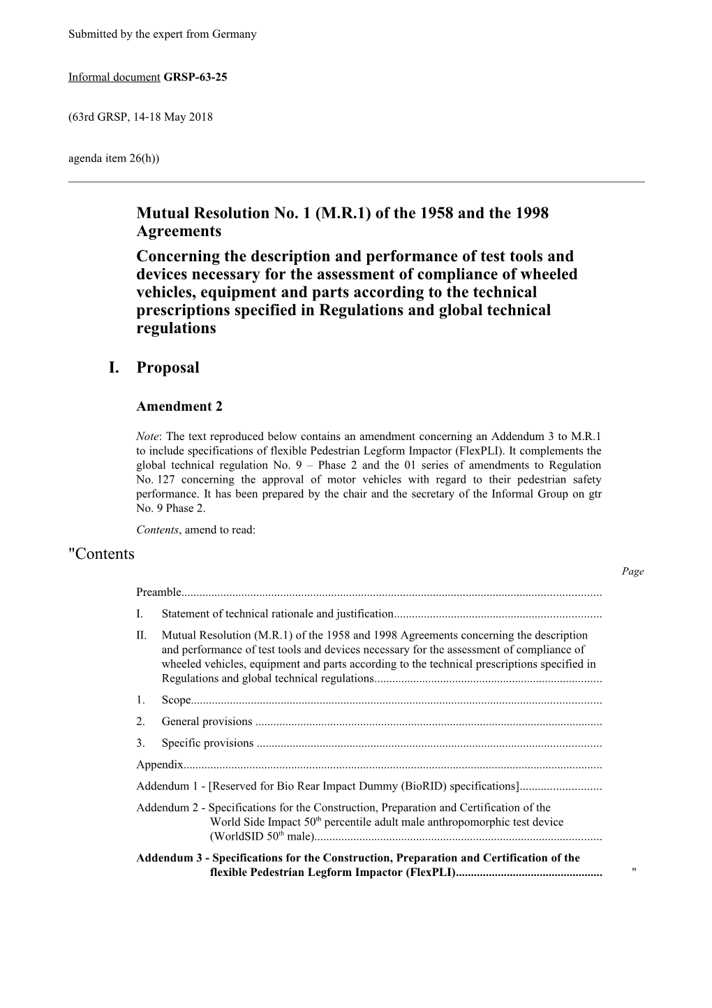 Mutualresolution No. 1 (M.R.1) of the 1958 and the 1998 Agreements