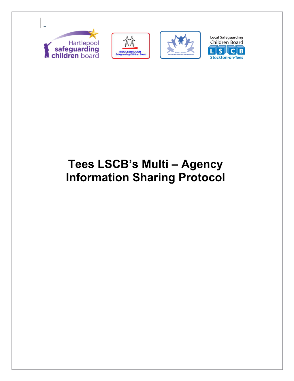 Multi Agency Information Sharing Protocol Hartlepool Safeguarding Children Board