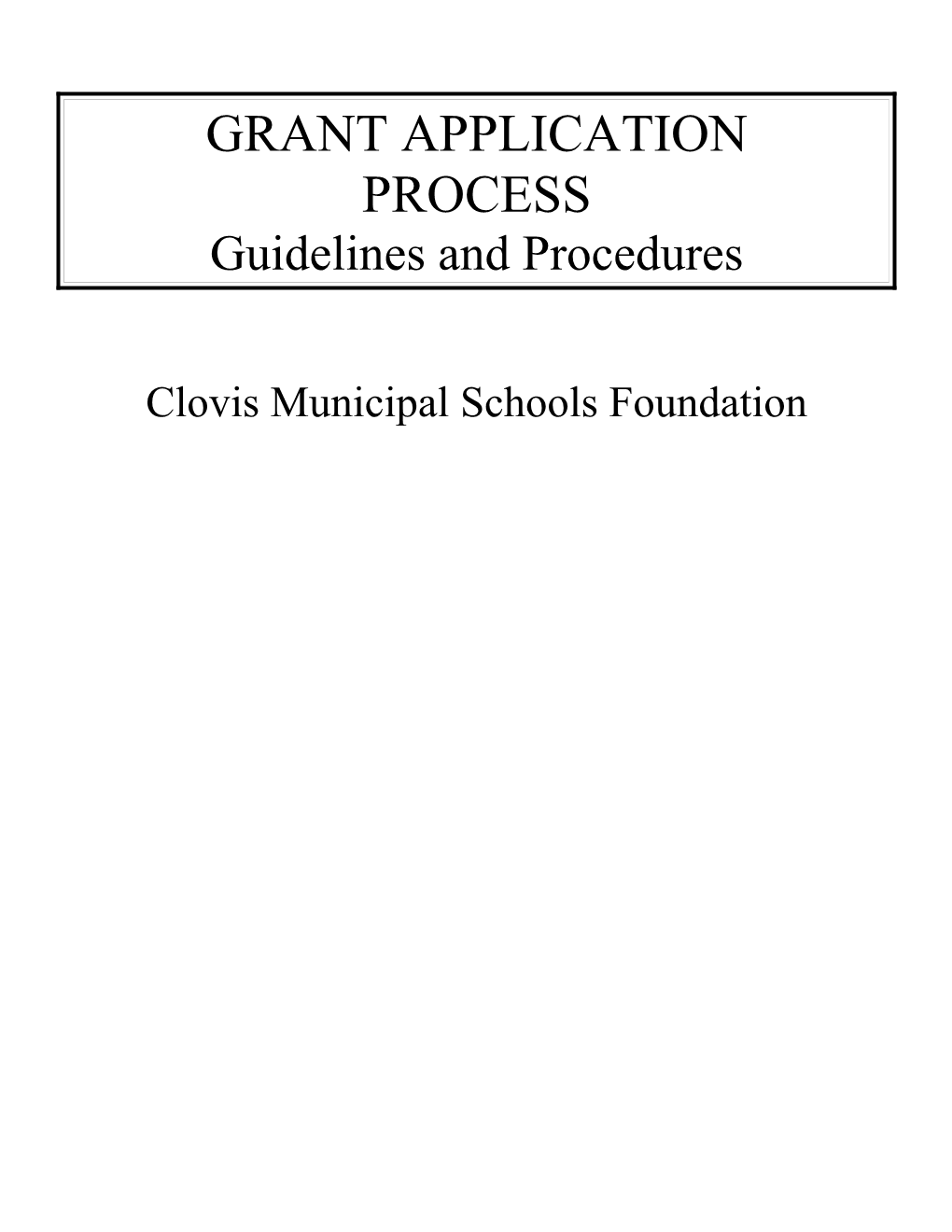 Clovis Municipal Schools Foundation