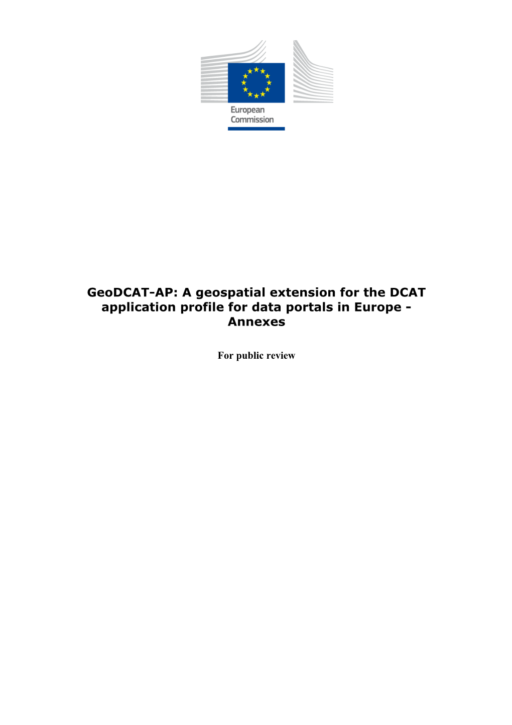 Geodcat-AP: a Geospatial Extension for the DCAT Application Profile for Data Portals In