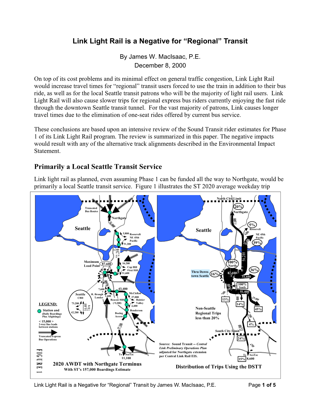 Link Light Rail Is a Negative for Regional Transit