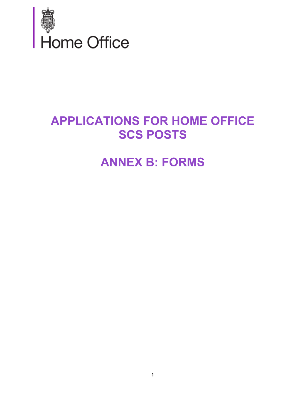 Applications for Home Office Scs Posts