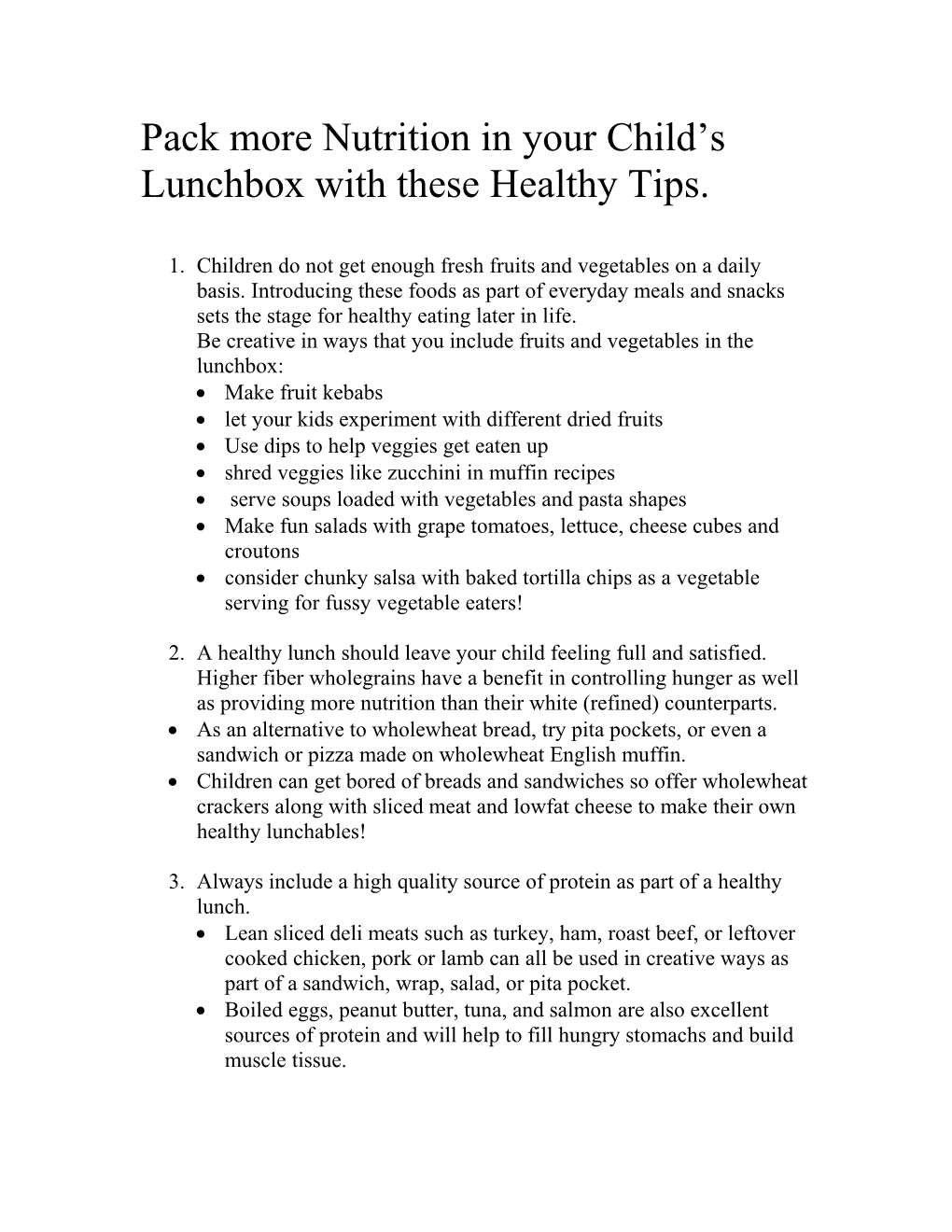 Pack More Nutrition in Your Child S Lunchbox with These Healthy Tips