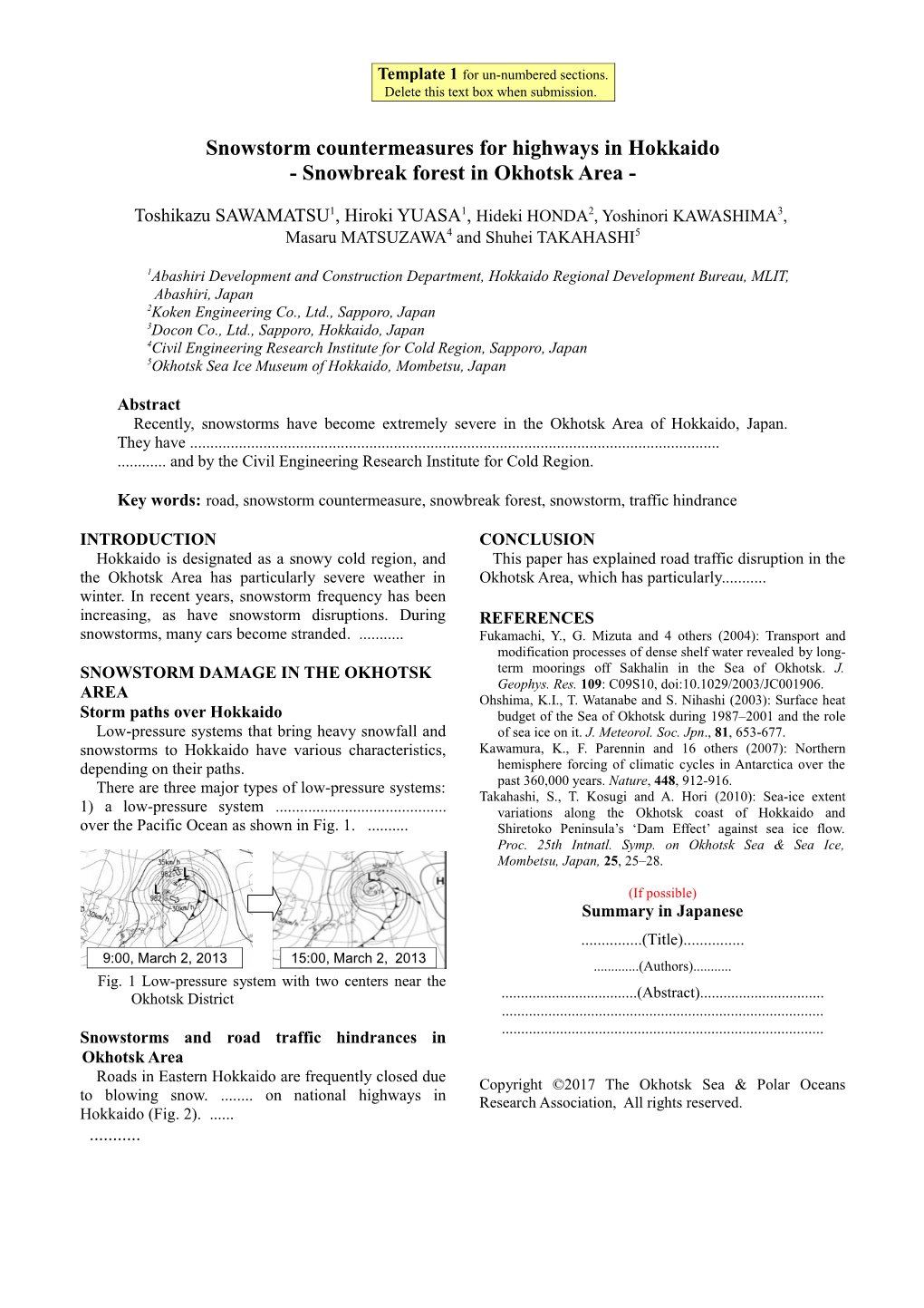 Proceedingstemplate for Mombetsu Symposium