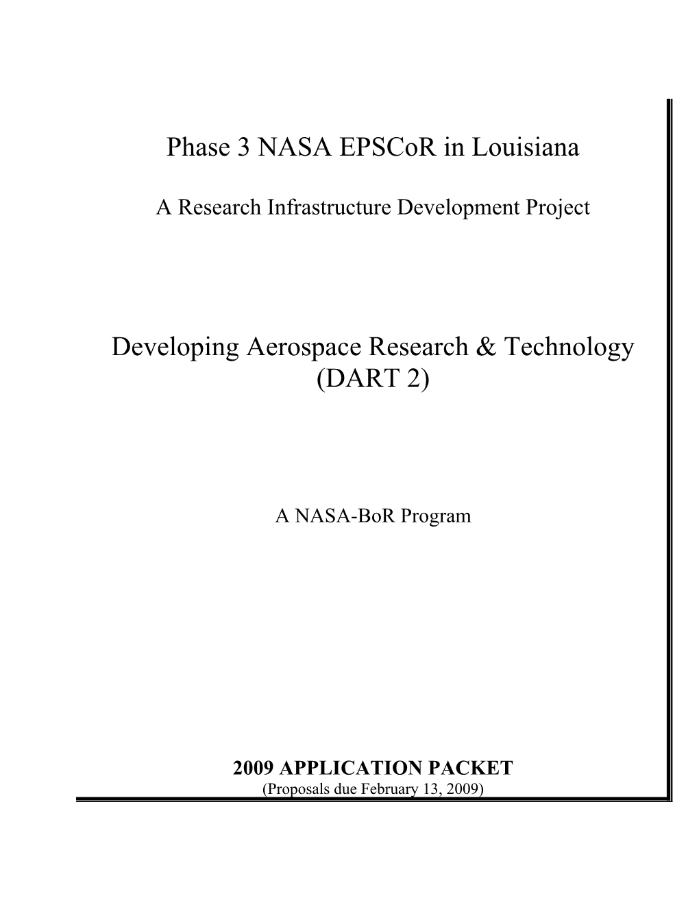 NASA Epscor Phase 3