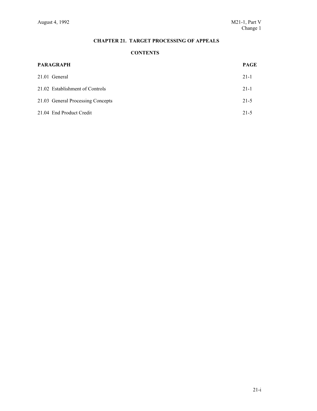 Chapter 21. Target Processing of Appeals