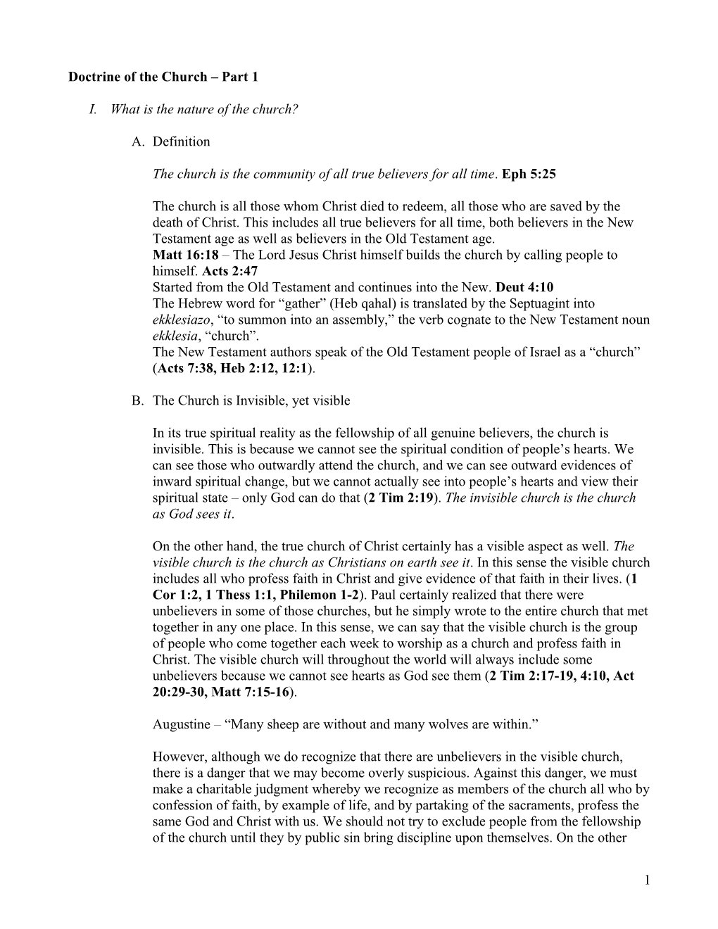 Doctrines of Scripture the Canon of Scripture