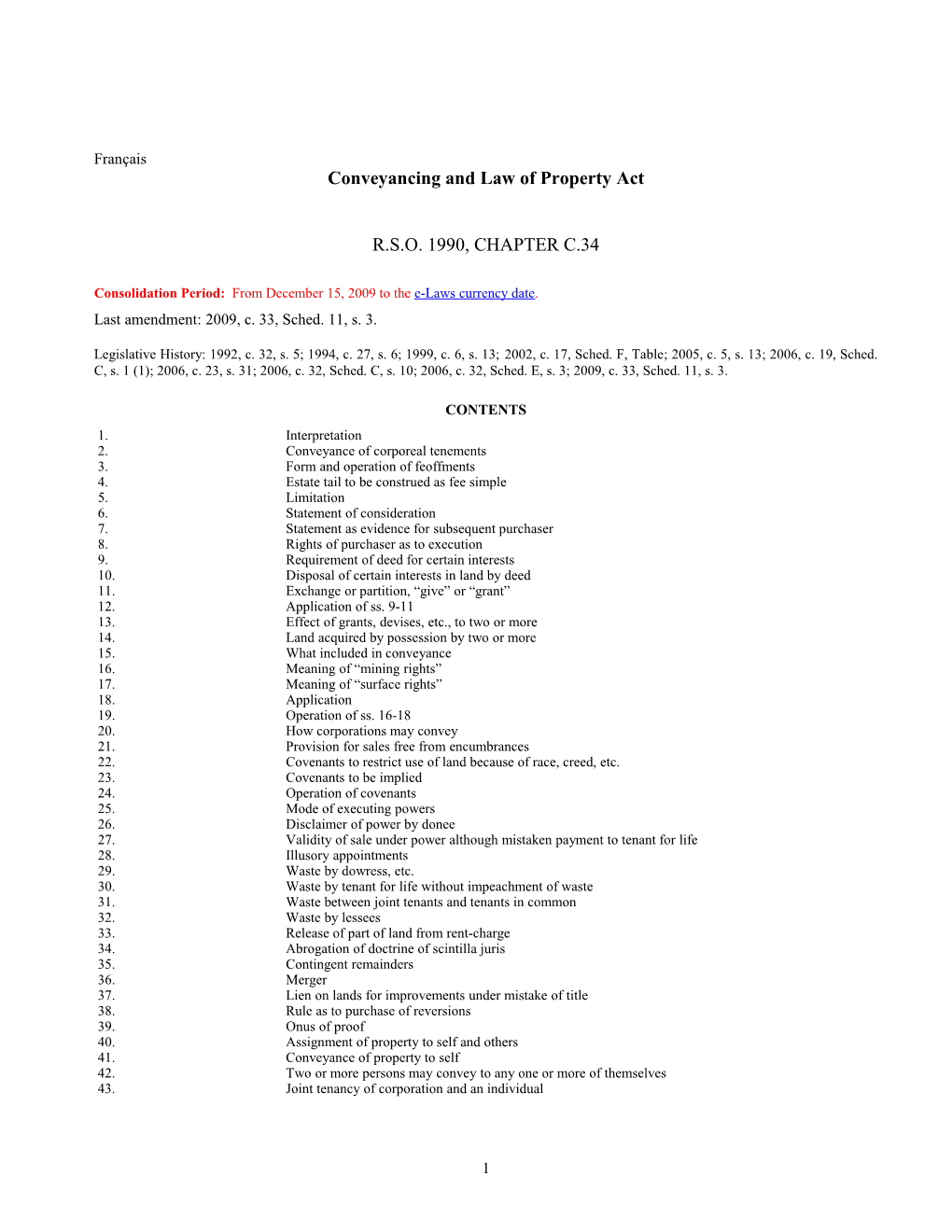 Conveyancing and Law of Property Act, R.S.O. 1990, C. C.34