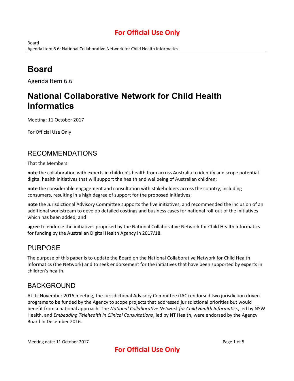 National Collaborative Network for Child Health Informatics