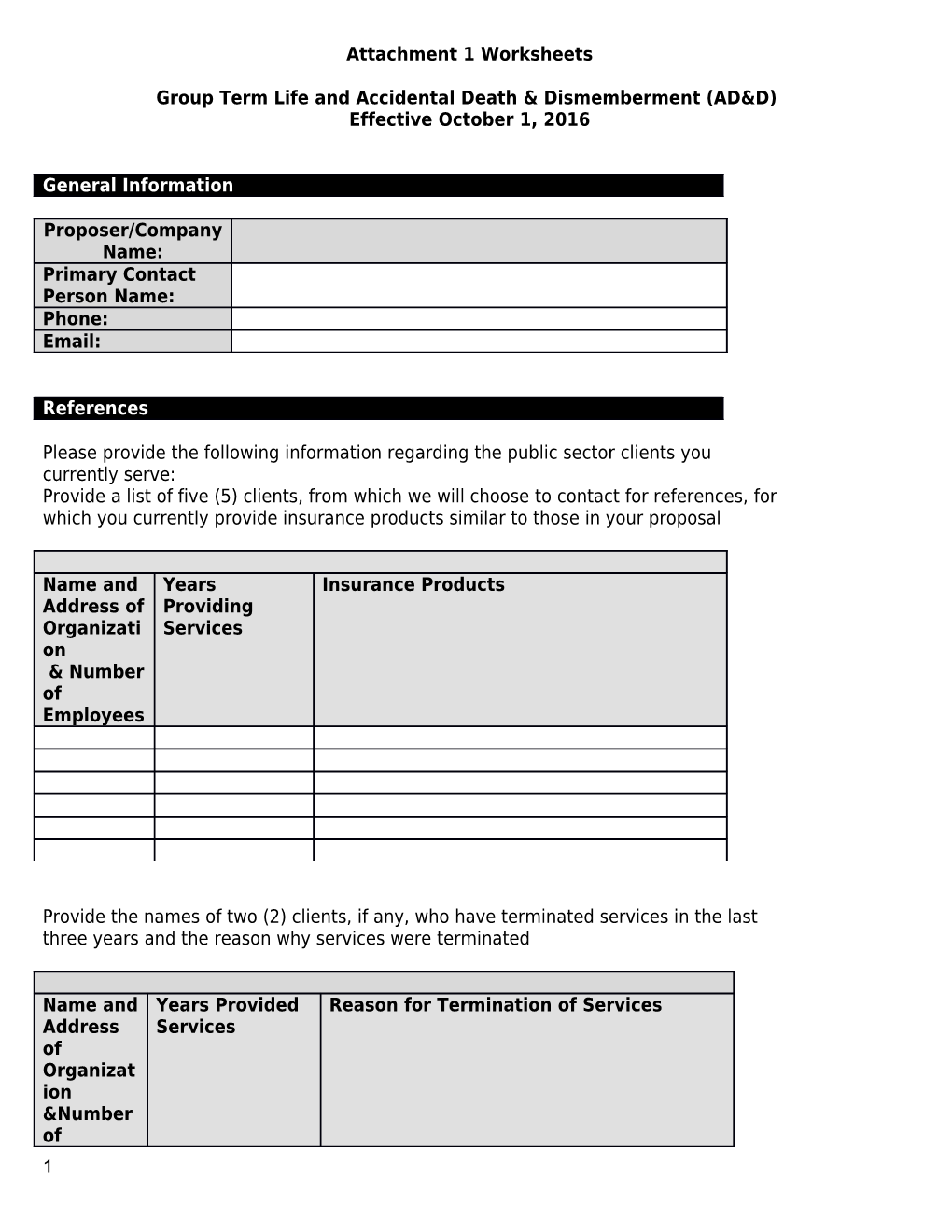 Group Term Life and Accidental Death & Dismemberment (AD&D)