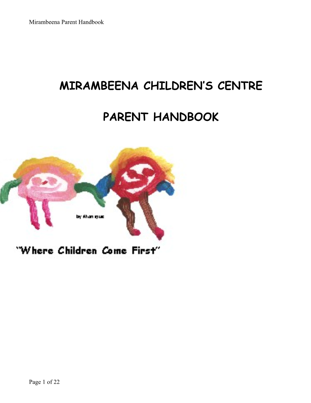 Introducing Mirambeena Children S Centre