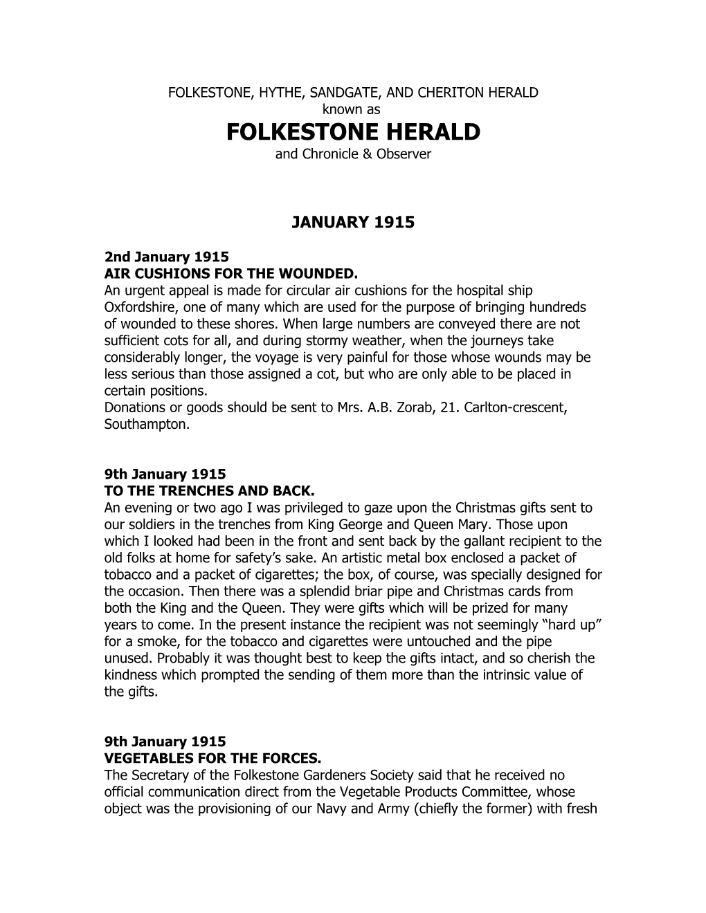 Folkestone, Hythe, Sandgate, and Cheriton Herald